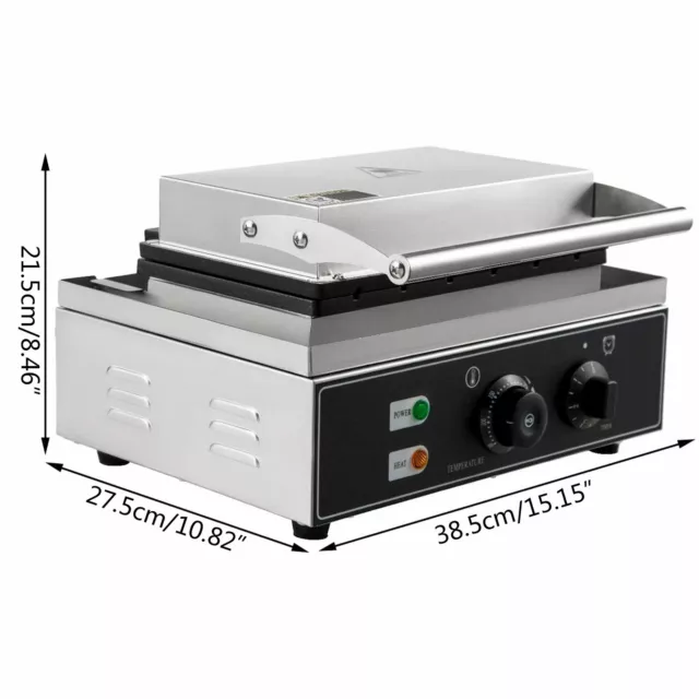 1500W Commercial/Home Electric 2-Slice Sandwich Machine Sandwich Maker Making 3