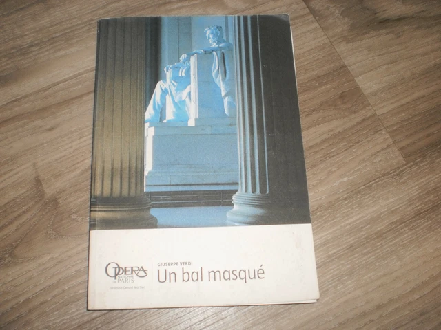 PROGRAMME  Opéra de Paris  - Un bal masqué - Giuseppe Verdi 2007