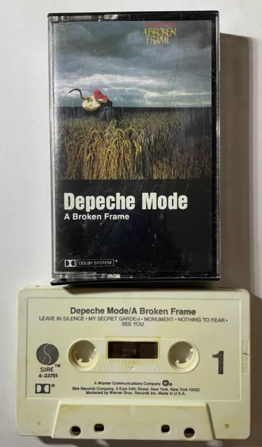 Vintage Depeche Mode A BROKEN FRAME Cassette Tape 1982 Electronic Rock