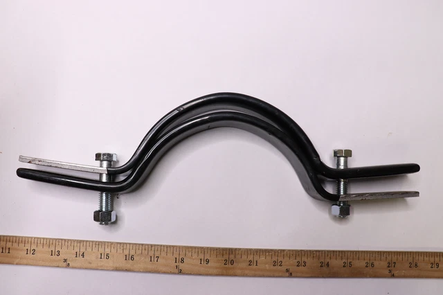 Pipe Clamp with 2 Bolts Steel and Rubber 6-In