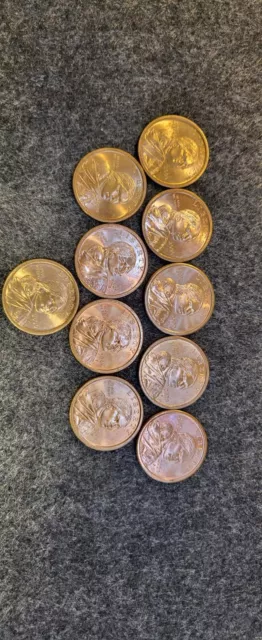 10 x USA 1 Dollar Sacagawea Dollar 2000 TOP Erhaltung Selten