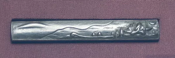 Antique koduka (kozuka) "Moon of Ishiyama" by Heian Castle resident umetada EDO