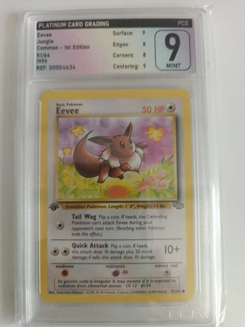 Pokémon TCG 1st Edition Eevee Jungle 51/64 Graded 9 Mint!!!