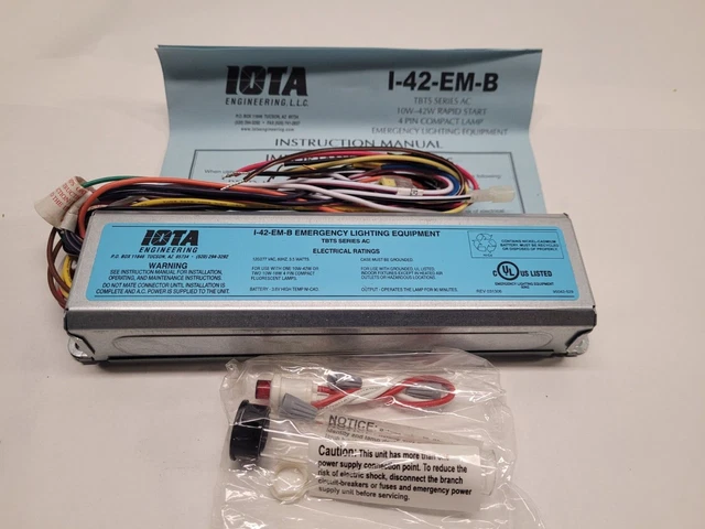 IOTA I-420-EM-B Tbts-Series-Ac Fluorescent Emergency Ballast 120/277V