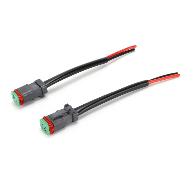 Connecteur de faisceau de câbles pour voiture, 2 pièces, DT, 2 broches, mâle et