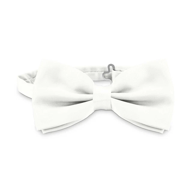 Nœud Papillon Réglable Blanc Nacré Pour Homme - Polyester - Neuf Avec étiquettes