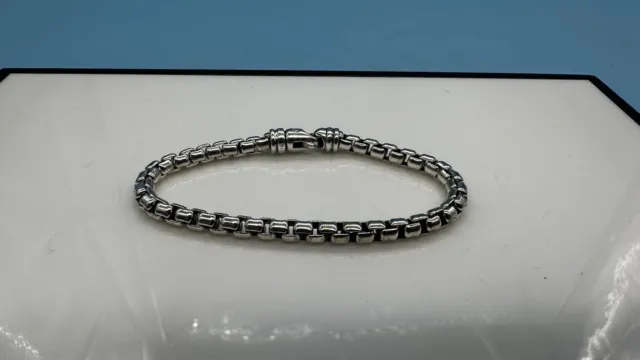 David Yurman Sterling Silver Box Bracelet 7"in