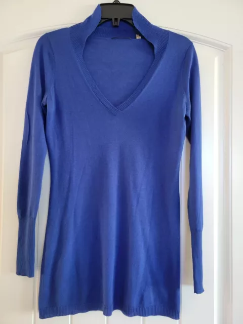 Elie Tahari Women Silk Cashmere Blend Blue Sweater Size XS