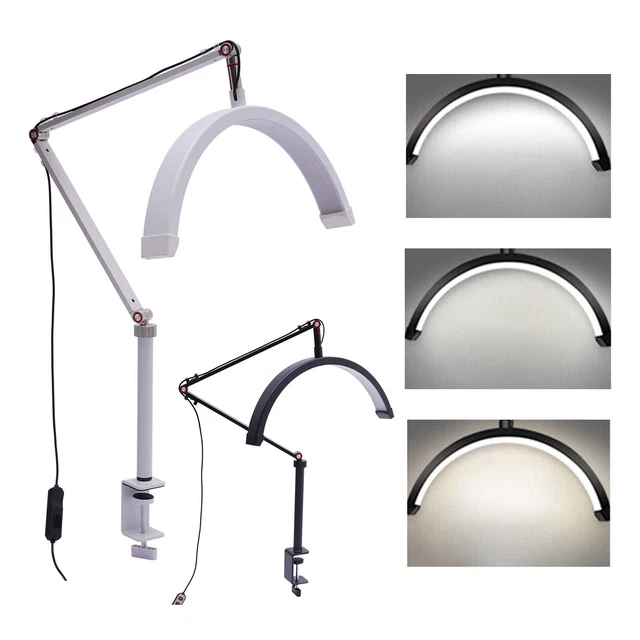 Lámpara de piso LED para pestañas media luna para extensión de pestañas belleza ajuste de iluminación