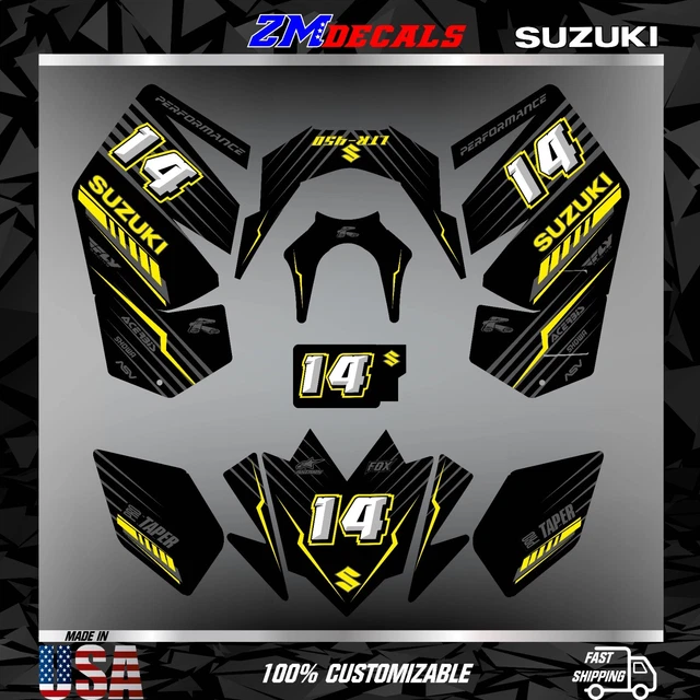 Kit déco Suzuki LTR 450 - Fox Jaune - Boutique Kit Déco Moto