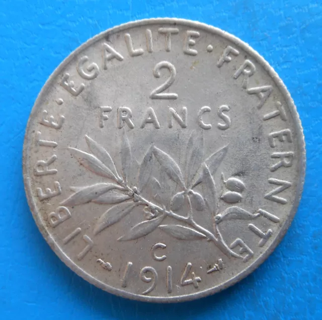 2 francs semeuse argent 1914 C Castelsarrasin