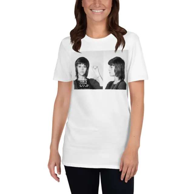 T-shirt horizontal Jane Fonda Mug Shot T-shirt 3