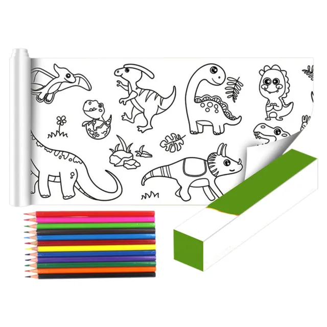 Coloring Paper Roll Sticky Drawing Paper Roll Painting Dinosaur