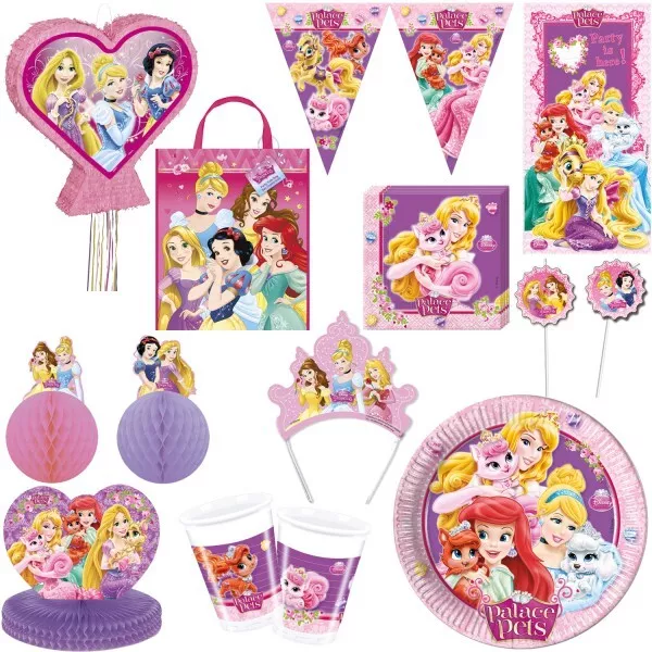 Princesa Palacio Pets Cumpleaños Niños Decoración de Fiesta Rapunzel Ariel Set