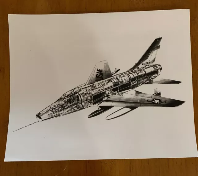 USAF North American F-100D-1-NA Super Sabre 42122 Schematic to French AF 1975