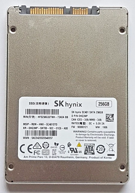 SSD SK Hynix HFS256G32TNF – 256 Go – SATA 6.0Gbps – Format 2.5 Pouces – Occasion