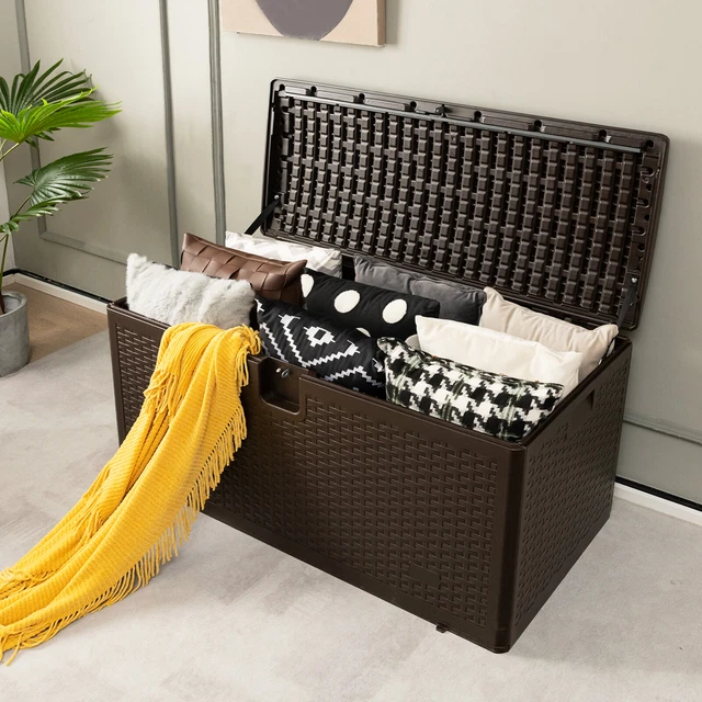 120 GALLON PATIO Deck Box Outdoor Waterproof Storage Container for