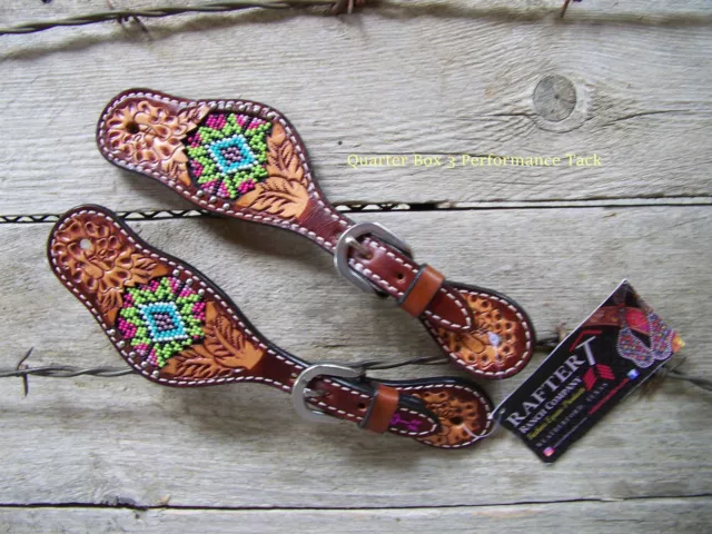 Spur Straps - Beaded Inlay (Youth) by Rafter T Ranch Company