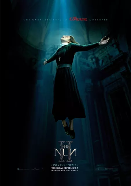 2023 "The Nun II" 2 Conjuring Promo Poster Print Scary Horror Film Wall Decor