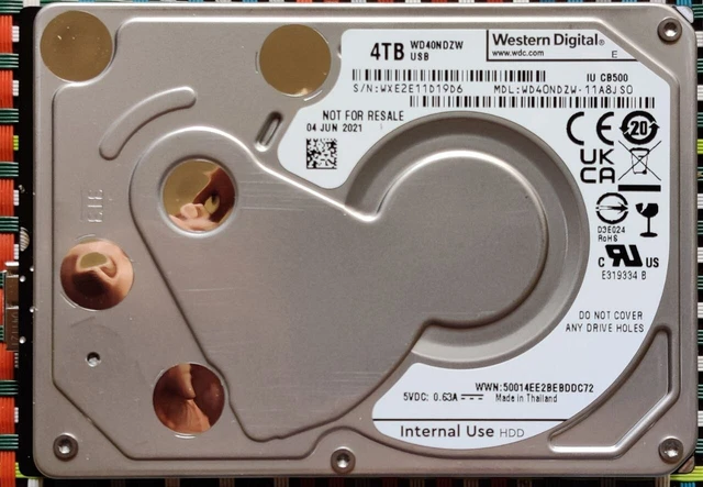 WD40NDZW-11A8JS1 S/N: WXM2E3 Thailand JAN / 2023 4TB 2.5