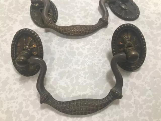 RARE 18th CENTURY Thomas Chippendale GOLD GILDED Original Period HANDLES! 1770!