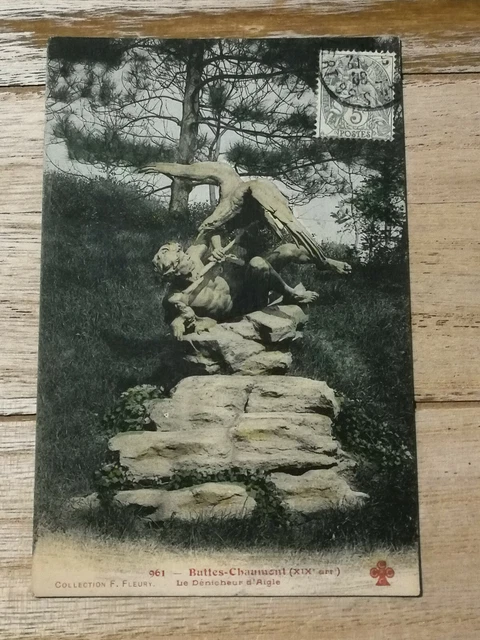 CPA 75 PARIS - Buttes Chaumont - Le Dénicheur d'Aigle - F. Fleury Collection