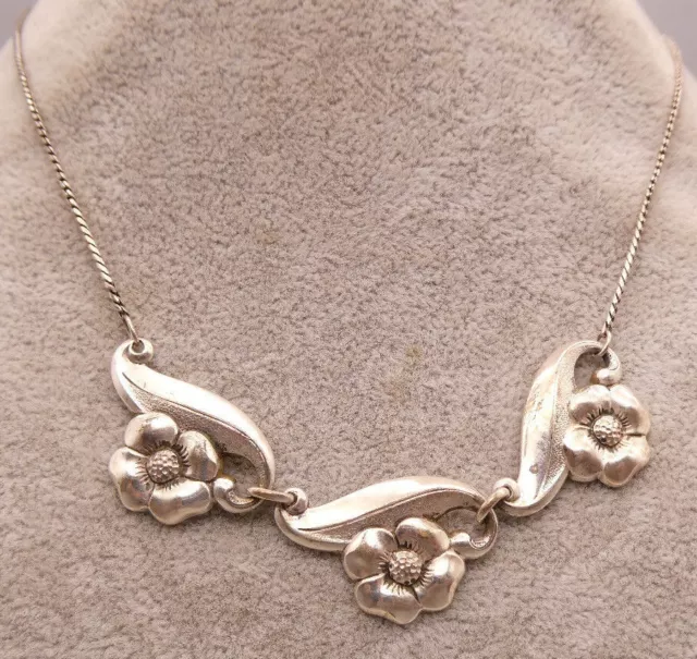 Seltenes Antikes Jugendstil Art Nouveau Blumen - Wmf- Ikora Collier In 835-S.!!!