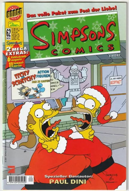 ✪ SIMPSONS COMICS #62 ohne Beilage, Dino/Bongo Comics 2002 COMICHEFT Z1/1-