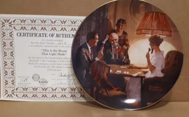 Norman Rockwell Collector Display Plate This Is The Room That Light Made #267R 2