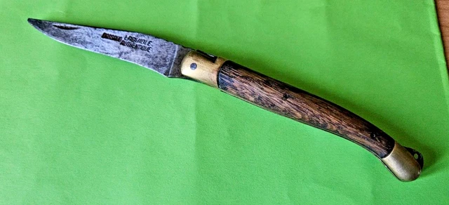 Ancien Couteau De Cuisine Allemand Manche Bois – Patine Rouille D'origine