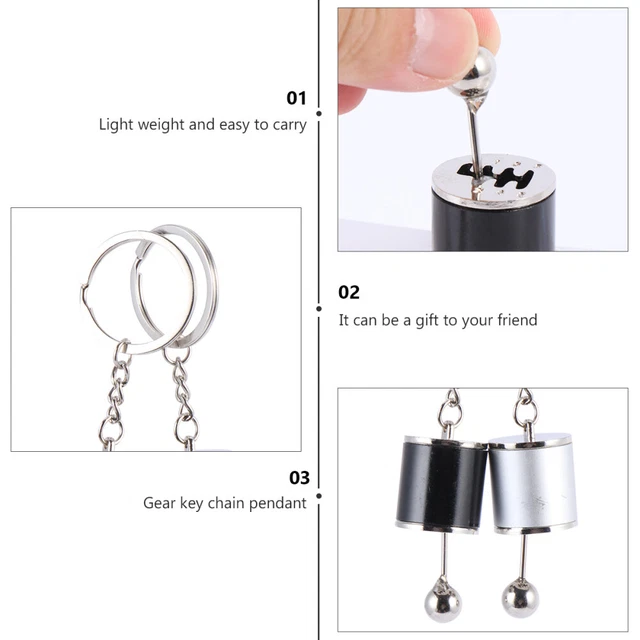 2 Pcs Key Organizer Gear Key Chain Pendant Keyrings Car Keys Metal Keychain Mini 11