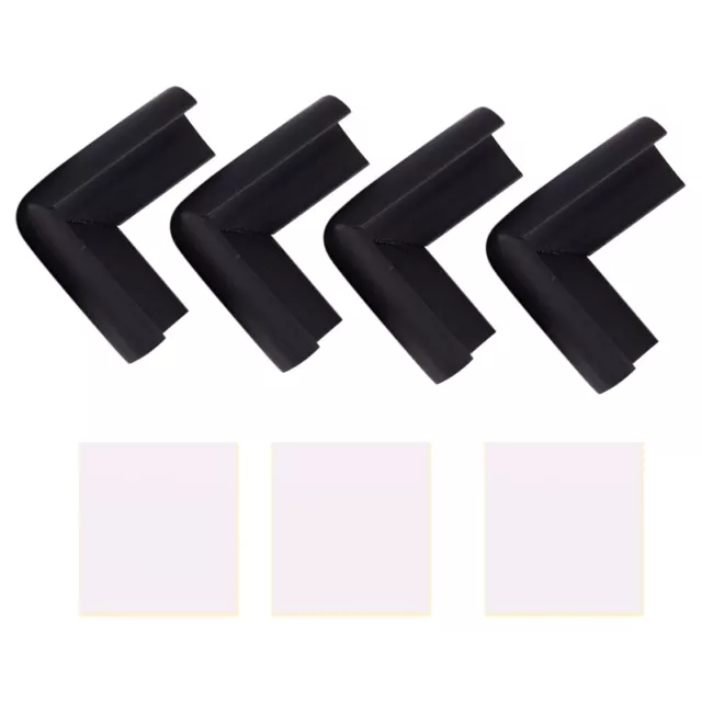 4pcs Child Baby Safety Desk Table Cover Guard Corner Protector Cushion black W4Y