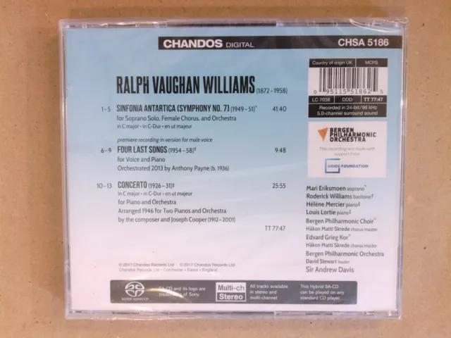 Cd / Vaughan Williams / Sinfonia Antartica / Sir Andrew Davis / Neuf Sous Cello 2