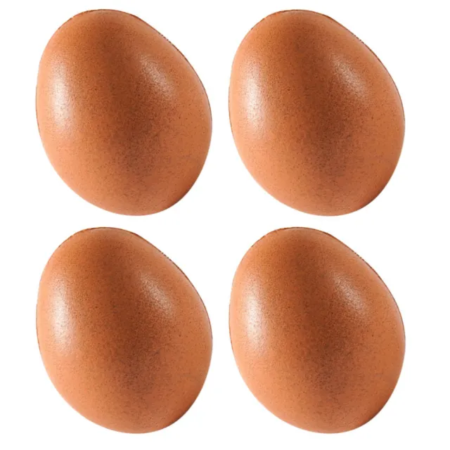 4 piezas Huevos falsos de madera de Pascua modelo de simulación PU sin terminar