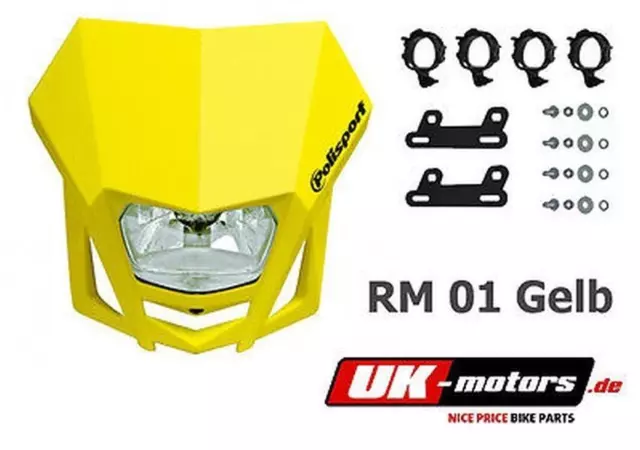 Polisport Universal Maschera con Lampada Giallo