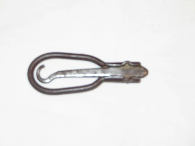 ancien tire lacet de poche bottes bottines en acier pliable 19 ème siècle