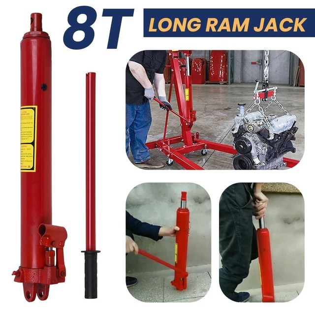 CRANE HYDRAULIC CYLINDER 8t Ton Long Ram Engine Lift Hoist Pump