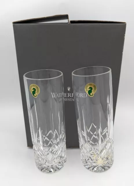 2 Nib Waterford Crystal Lismore Tom Collins Tumbler Glasses 7 1/8"