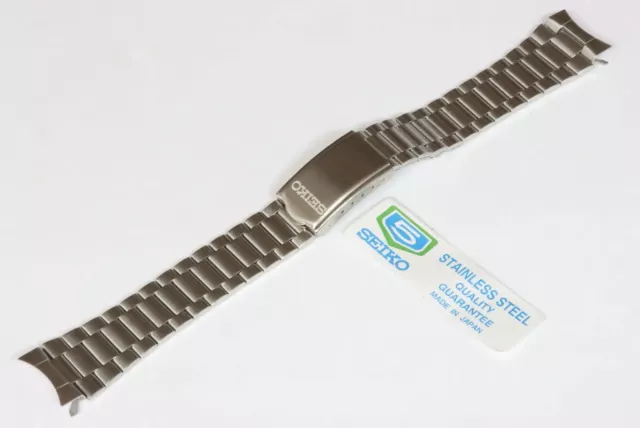 Seiko new stainless steel 19 mm mens bracelet