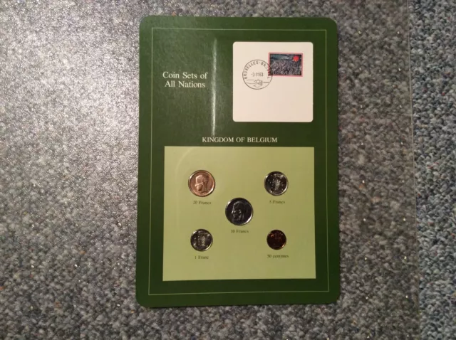 Franklin Mint coin sets of all nations card Kingdom of Belgium new