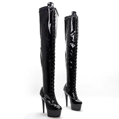 Women PU High Heels Over-the-Knee Boots Women's New Fashion 15CM Thigh Sexy