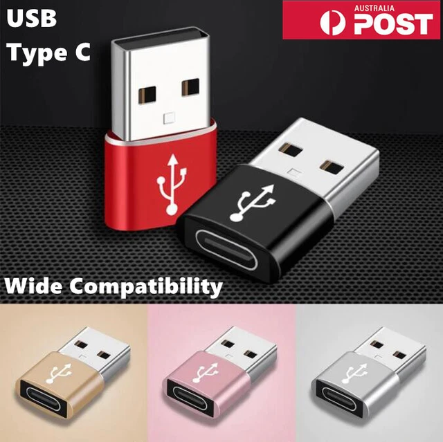 USB Type A Male to USB C Type C Female Charging Port Adapter Fast Converter