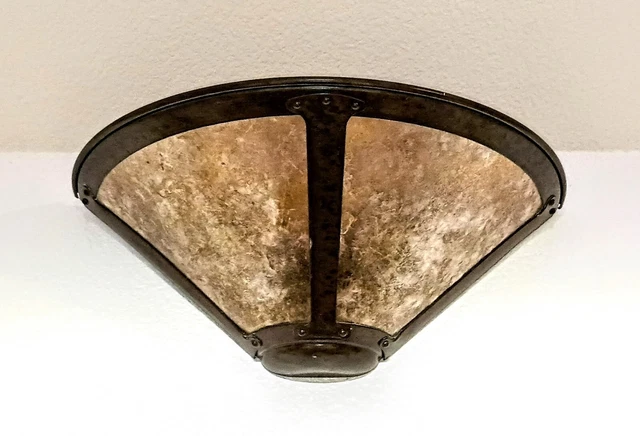 Mica Lamp Company Craftsmann Solid Copper and Mica Wall Sconce Model 121