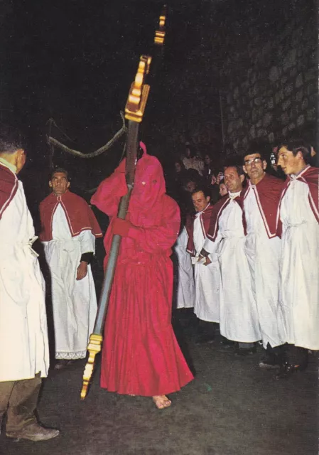 Postcard 10x15cm postcard SARTENE CORSE procession du Catenacciu penitent
