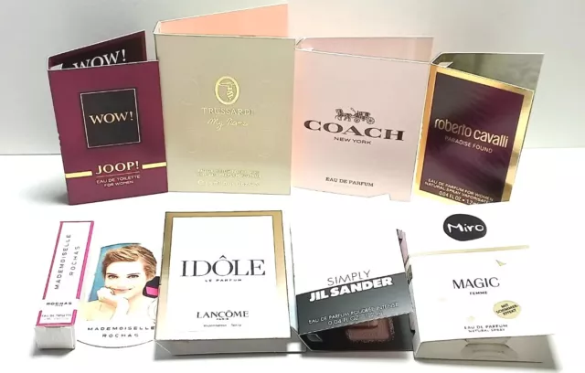 8 Deluxe Frauen Parfum Proben Cavalli Joop Lancome Trussardi Rochas Coach 12 ml