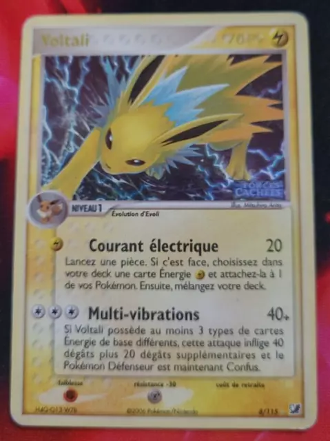 Pokemon - Voltali Holo Reverse 8/115 - Ex Forces Cachées - Titre Or - Français