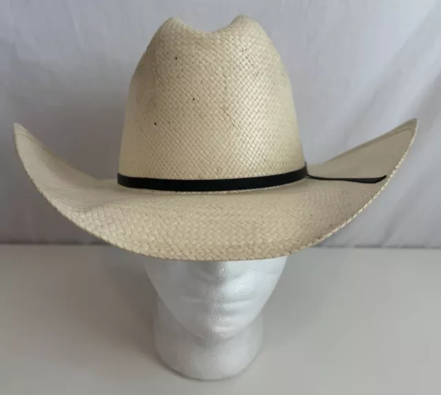 Resistol Western Cowboy Hat Men’s Size 6 7/8 Long Oval Self Conforming Ivory