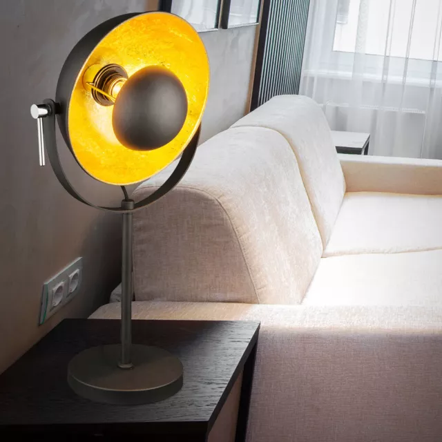 LED Schreib Tisch Lampe Schein Werfer Gäste Zimmer Lese Leuchte Gold verstellbar