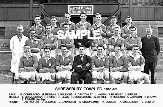 Shrewsbury Town FC 1951-52 Team  Photo