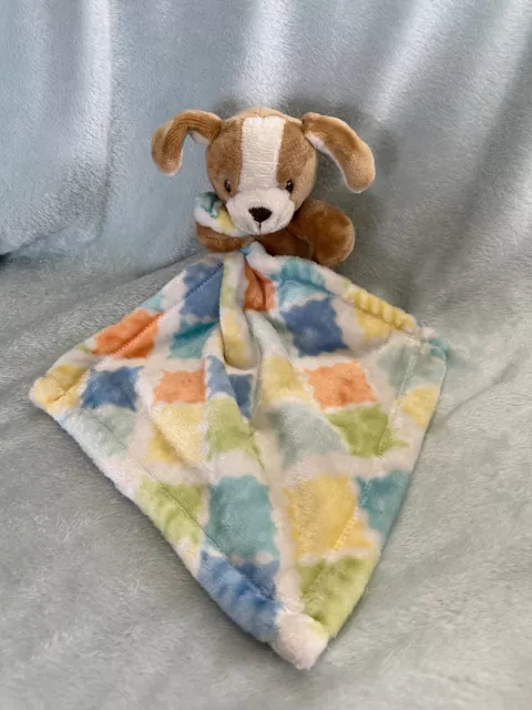 Little miracles puppy dog multi coloured blankie blanket comforter soft hug toy